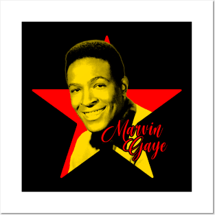 Marvin Gaye Star Red Posters and Art
